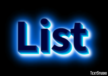List Effet de Texte