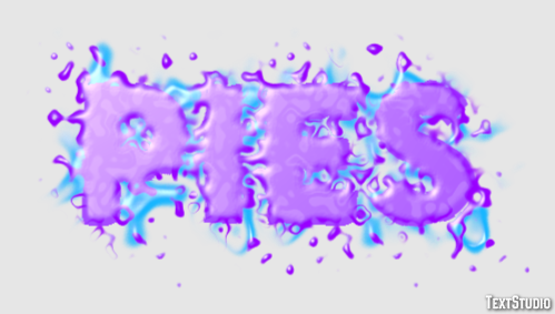 Pies Effet de texte