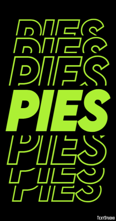 Pies Efeito de texto