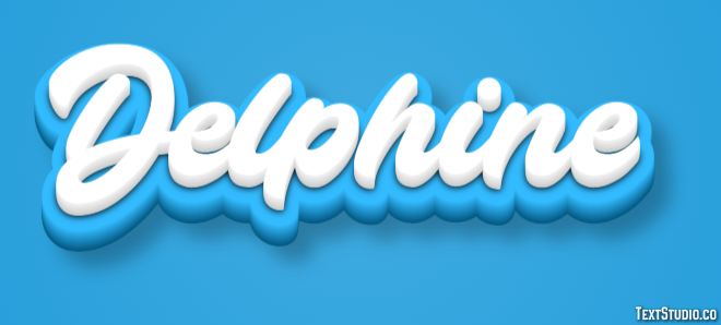 Delphine Text effect