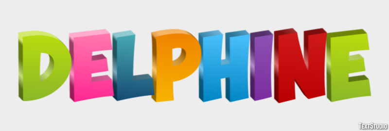 Delphine Text effect