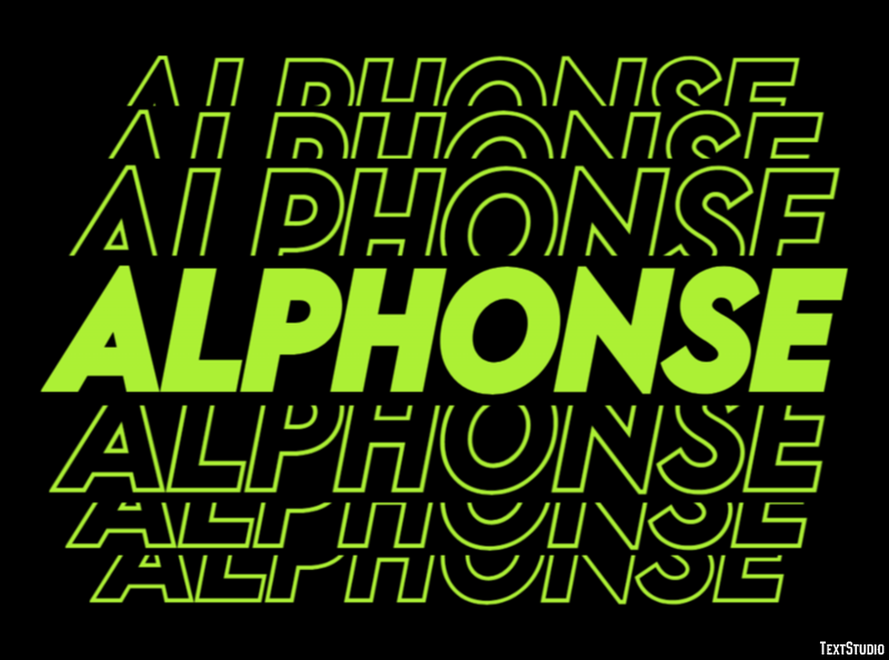 Alphonse Text Effect