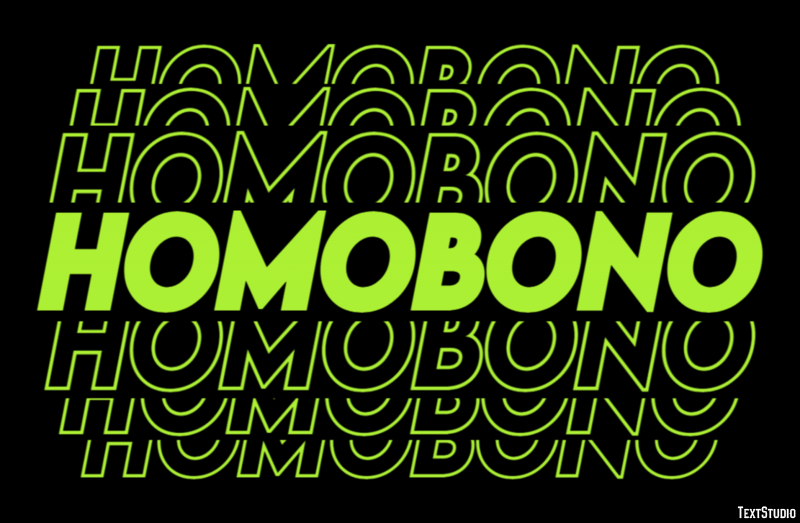 Homobono Efecto de Texto