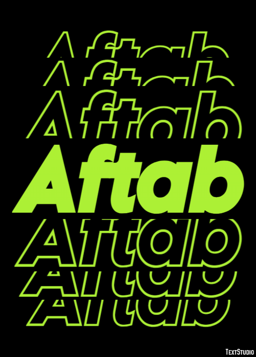 Aftab Text Effect