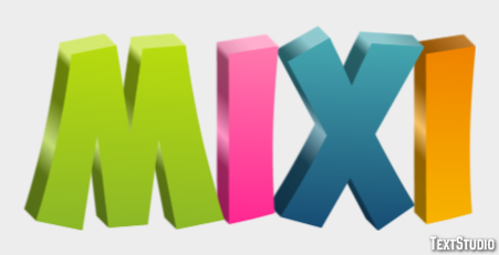 Mixi Text Effect