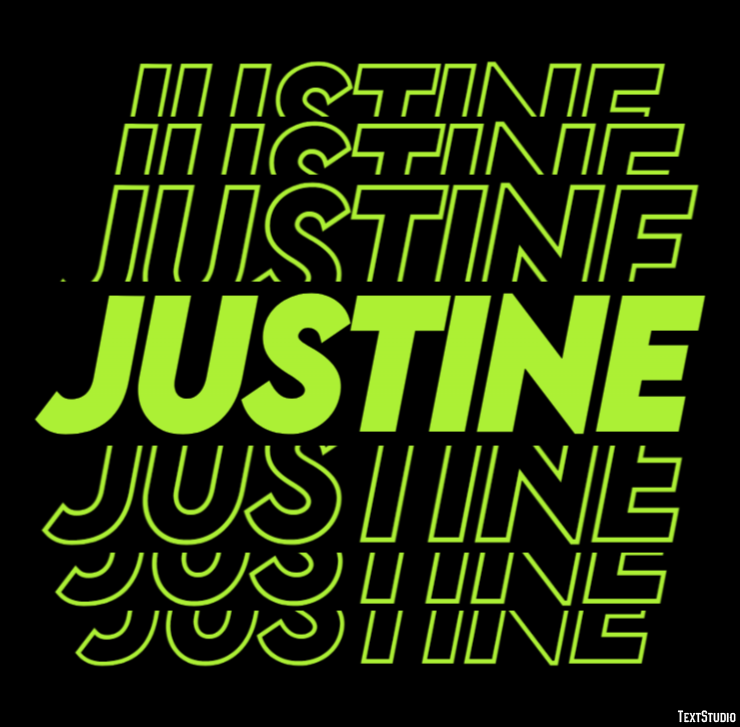 Justine Эффект текста