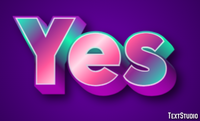 Yes Text Effect