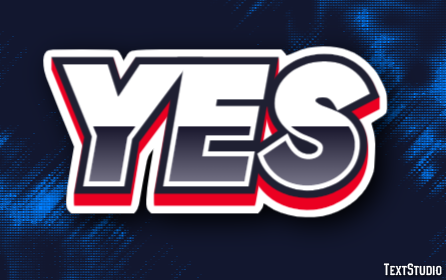 Yes Text Effect