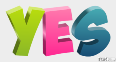 Yes Text Effect