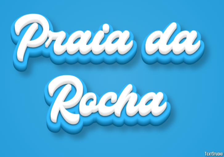 Praia da Rocha Efekt tekstowy