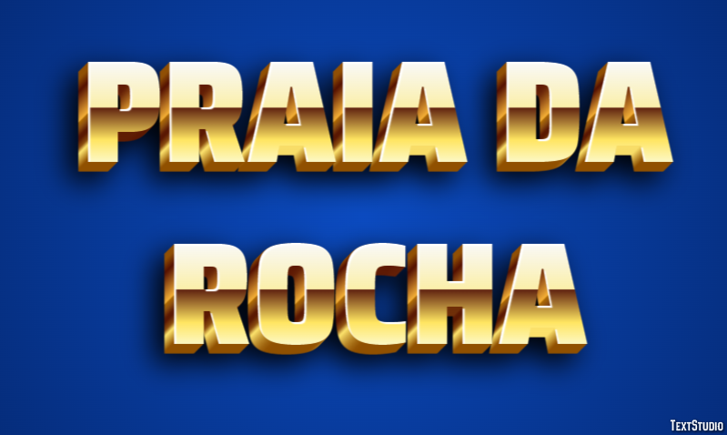 Praia da Rocha Efekt tekstowy