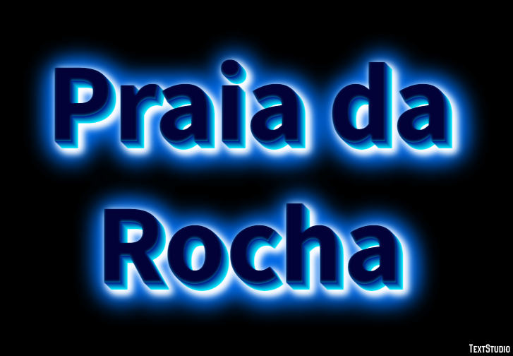 Praia da Rocha Efekt tekstowy