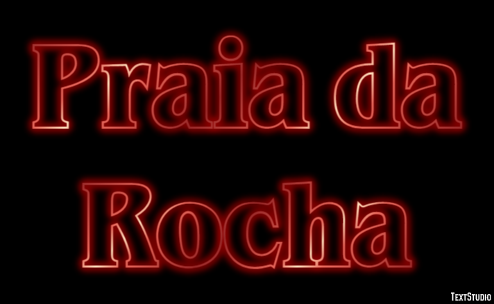 Praia da Rocha Efekt tekstowy