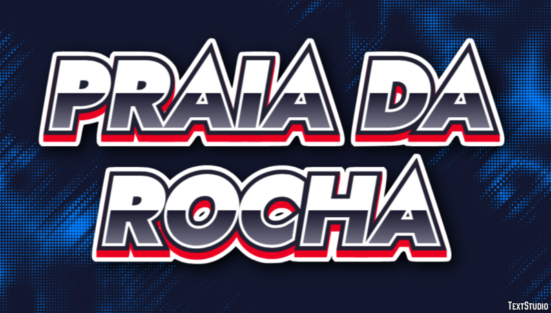 Praia da Rocha Efekt tekstowy