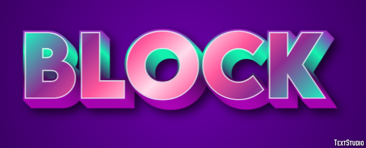 Block Text Effect
