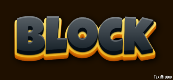 Block Text Effect
