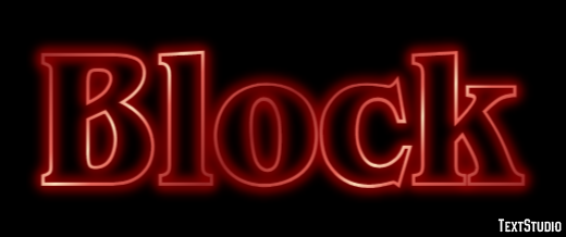 Block Text Effect
