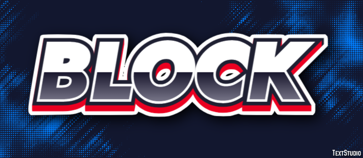 Block Text Effect