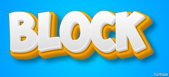 Block Text Effect