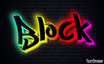 Block Text Effect