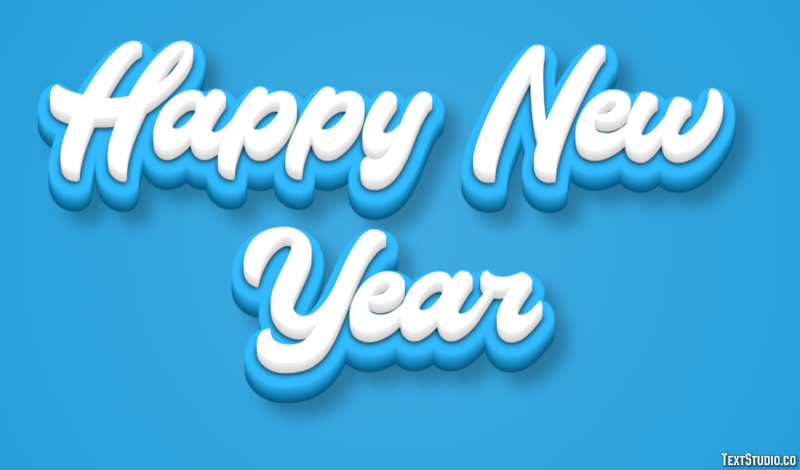 Happy New Year Efekt tekstowy