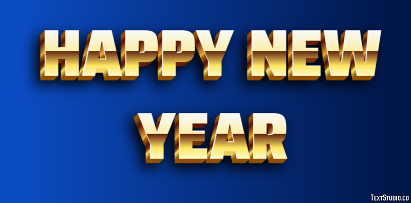 Happy New Year Efekt tekstowy