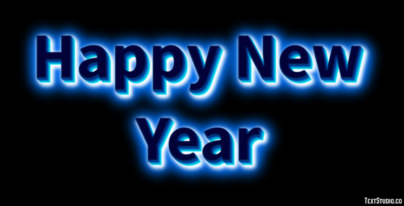 Happy New Year Efekt tekstowy