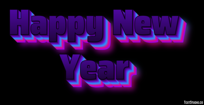 Happy New Year Efekt tekstowy
