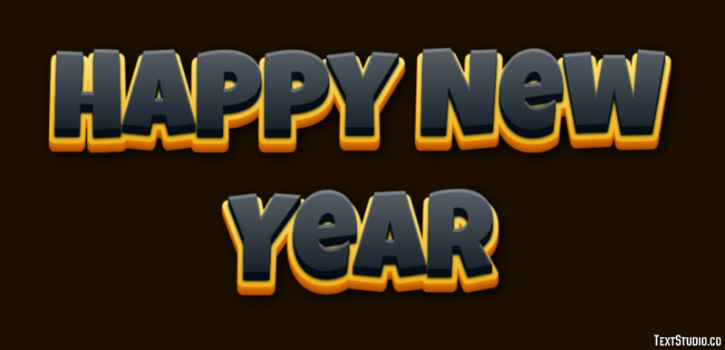 Happy New Year Efekt tekstowy