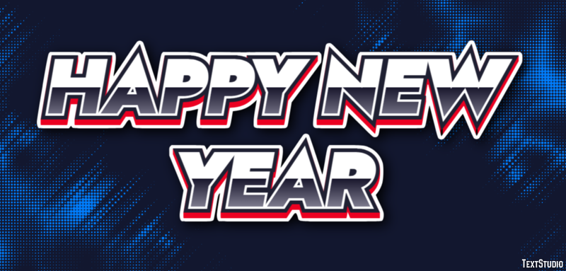 Happy New Year Efekt tekstowy