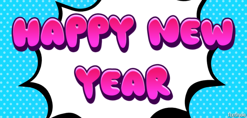 Happy New Year Efekt tekstowy