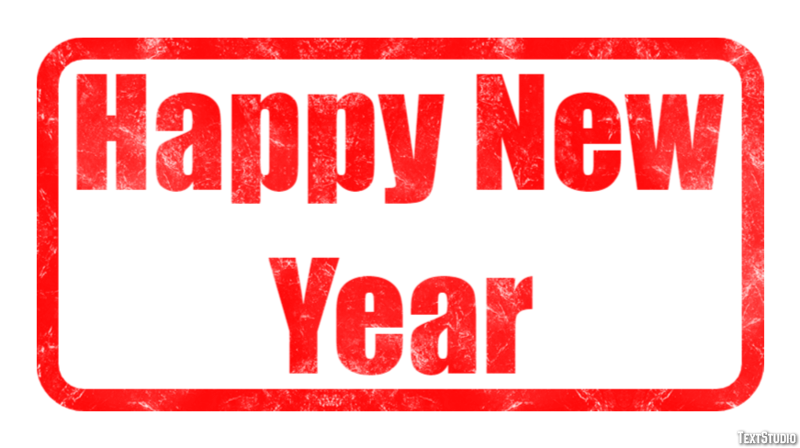 Happy New Year Efekt tekstowy