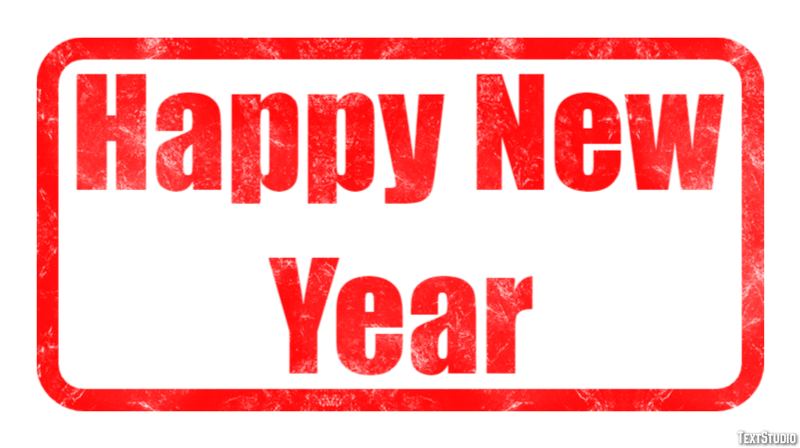 Happy New Year Efekt tekstowy