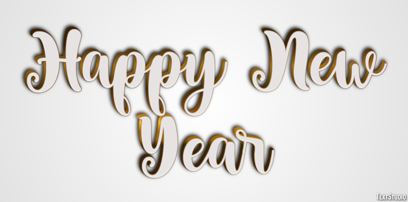Happy New Year Efekt tekstowy