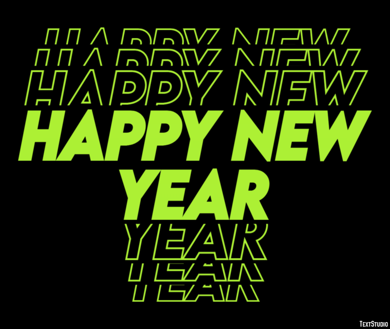 Happy New Year Efekt tekstowy