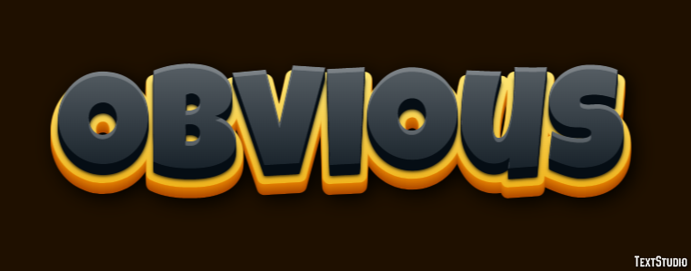 Obvious Text Effect