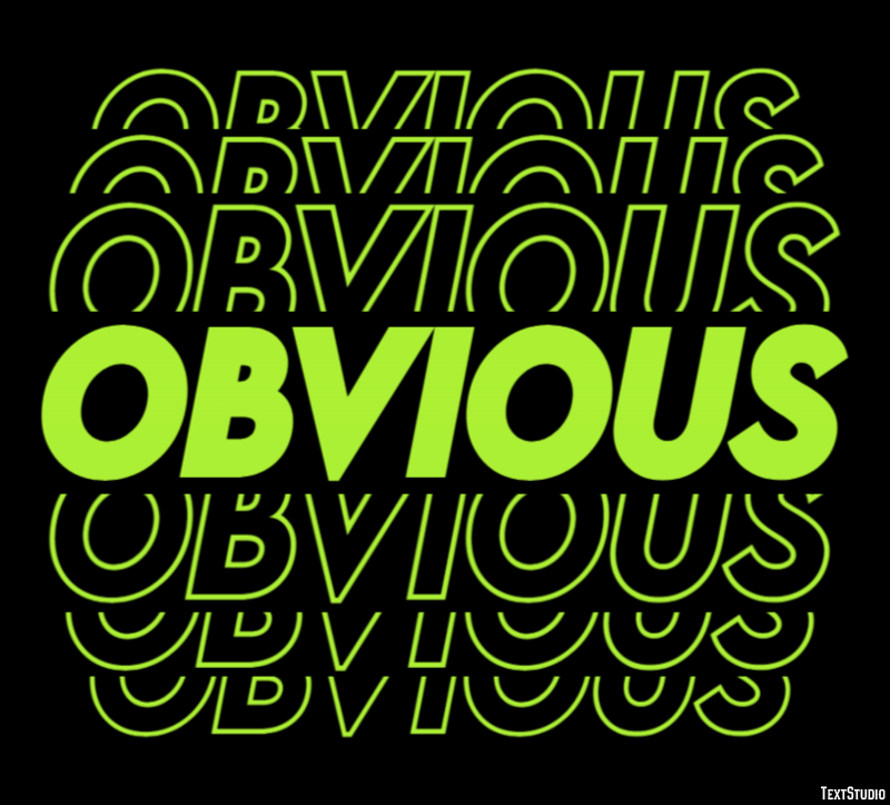 Obvious Text Effect