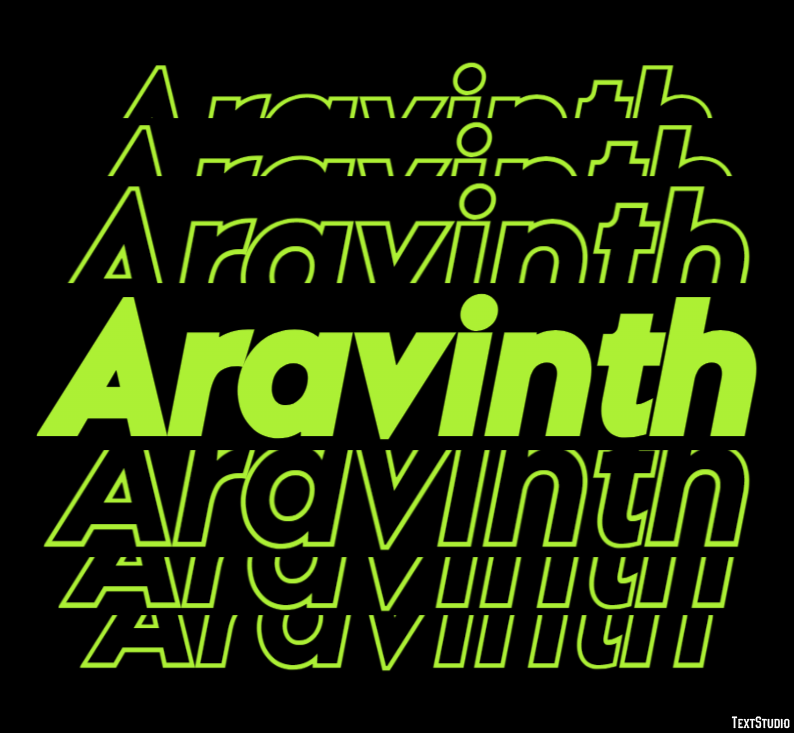 Aravinth Text Effect