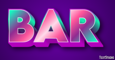 Bar Text effect