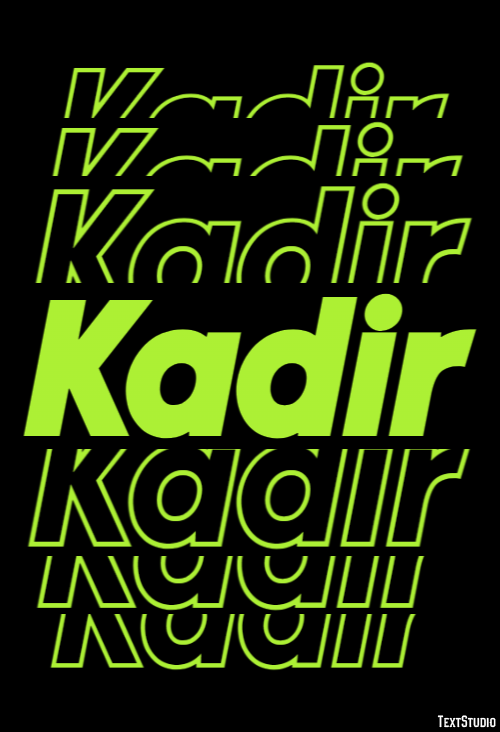 Kadir Texteffekt
