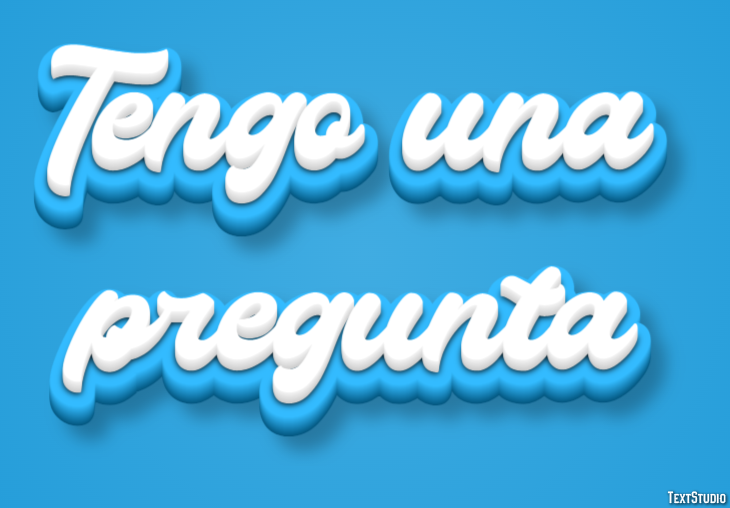 Tengo una pregunta Efecto de Texto