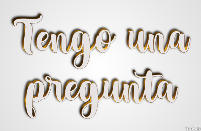 Tengo una pregunta Efecto de Texto