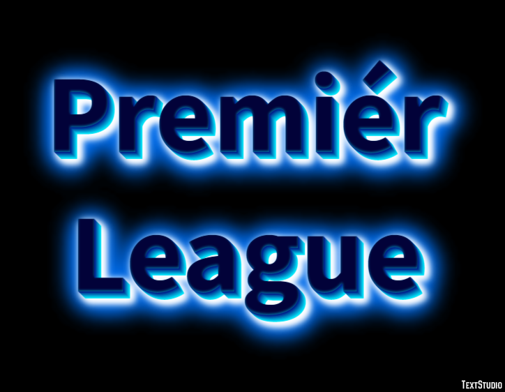 Premiér League Efeito de texto