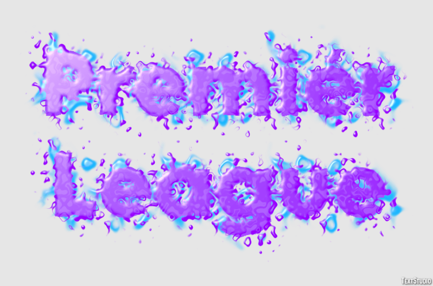 Premiér League Efeito de texto
