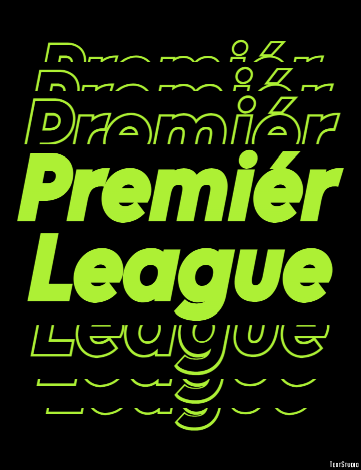 Premiér League Effet de Texte