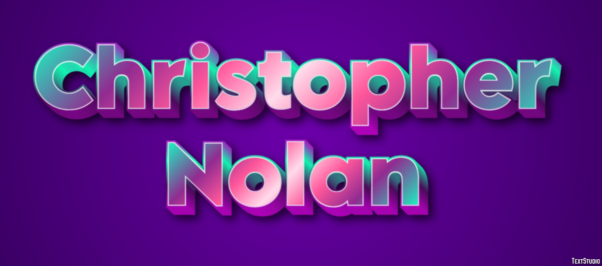 Christopher Nolan Efeito de texto