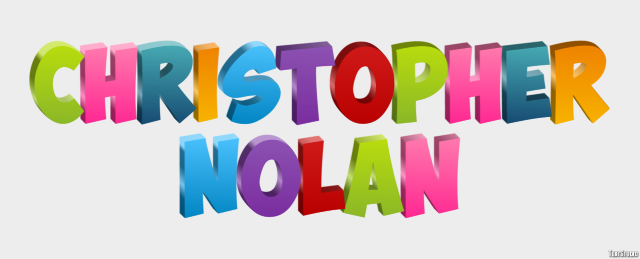 Christopher Nolan Efeito de texto