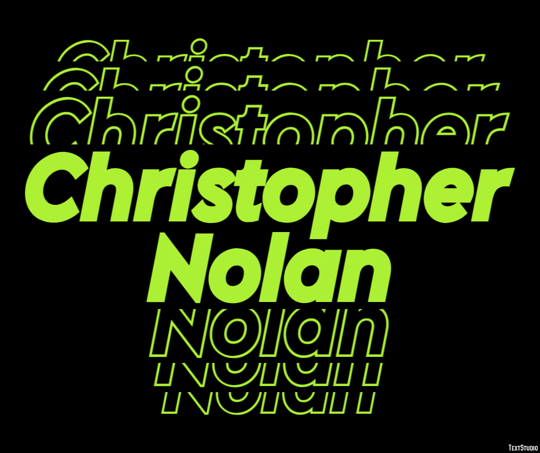Christopher Nolan Efeito de texto