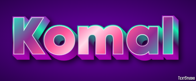 Komal Texteffekt