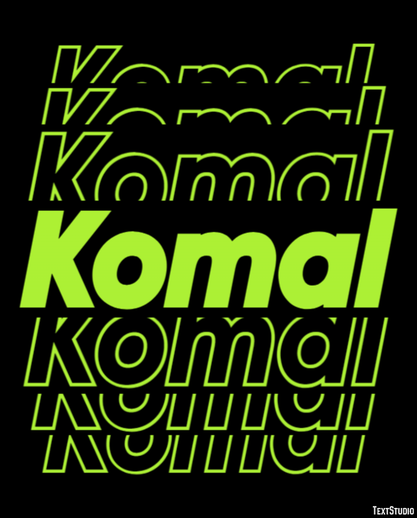 Komal Texteffekt